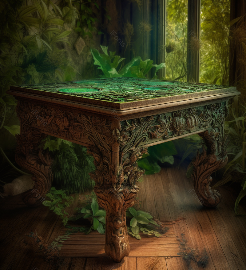 翡翠绿桌面桌角雕花桌摄影实拍中国风复古场景图,插画/手绘图,插画/手绘图库,插画/手绘图下载,插画/手绘